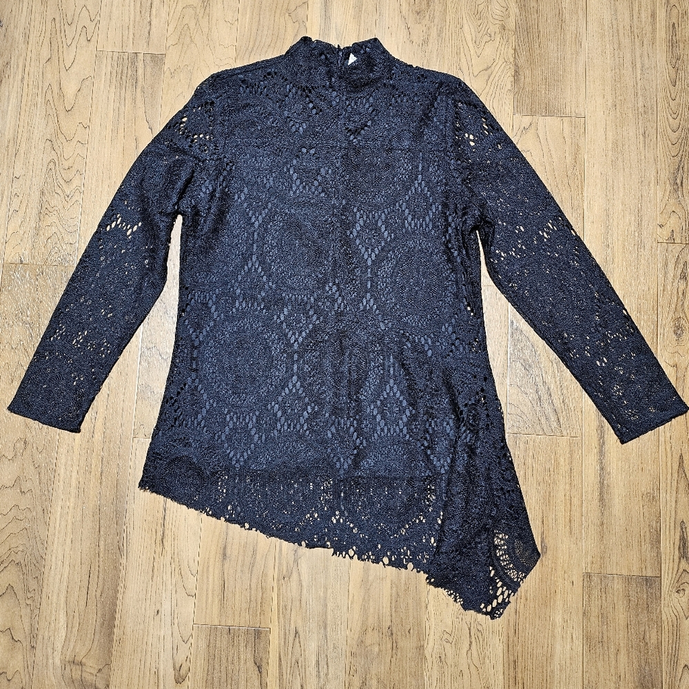 Soft Surroundings Black Lace Top
